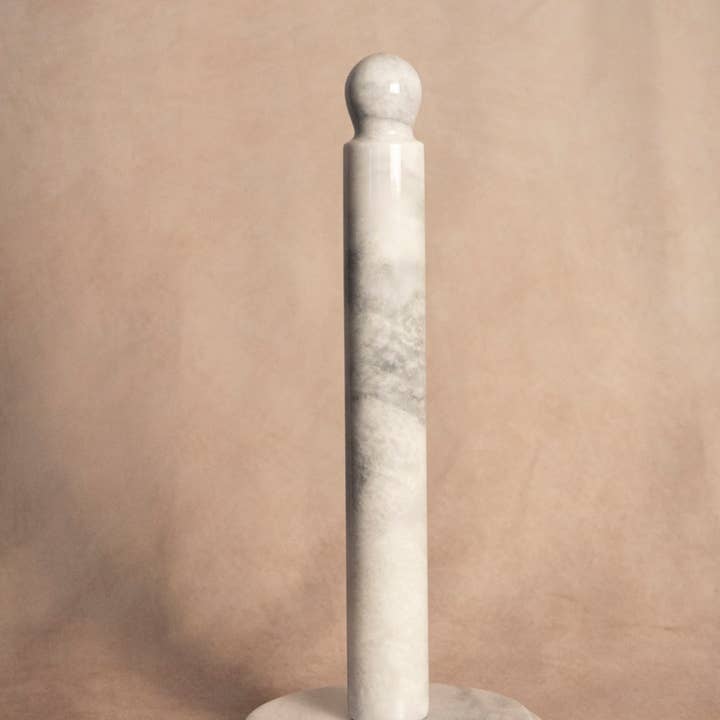 Paper Towel Holder - White - Ziarat Marble for wholesale by Marigold Market