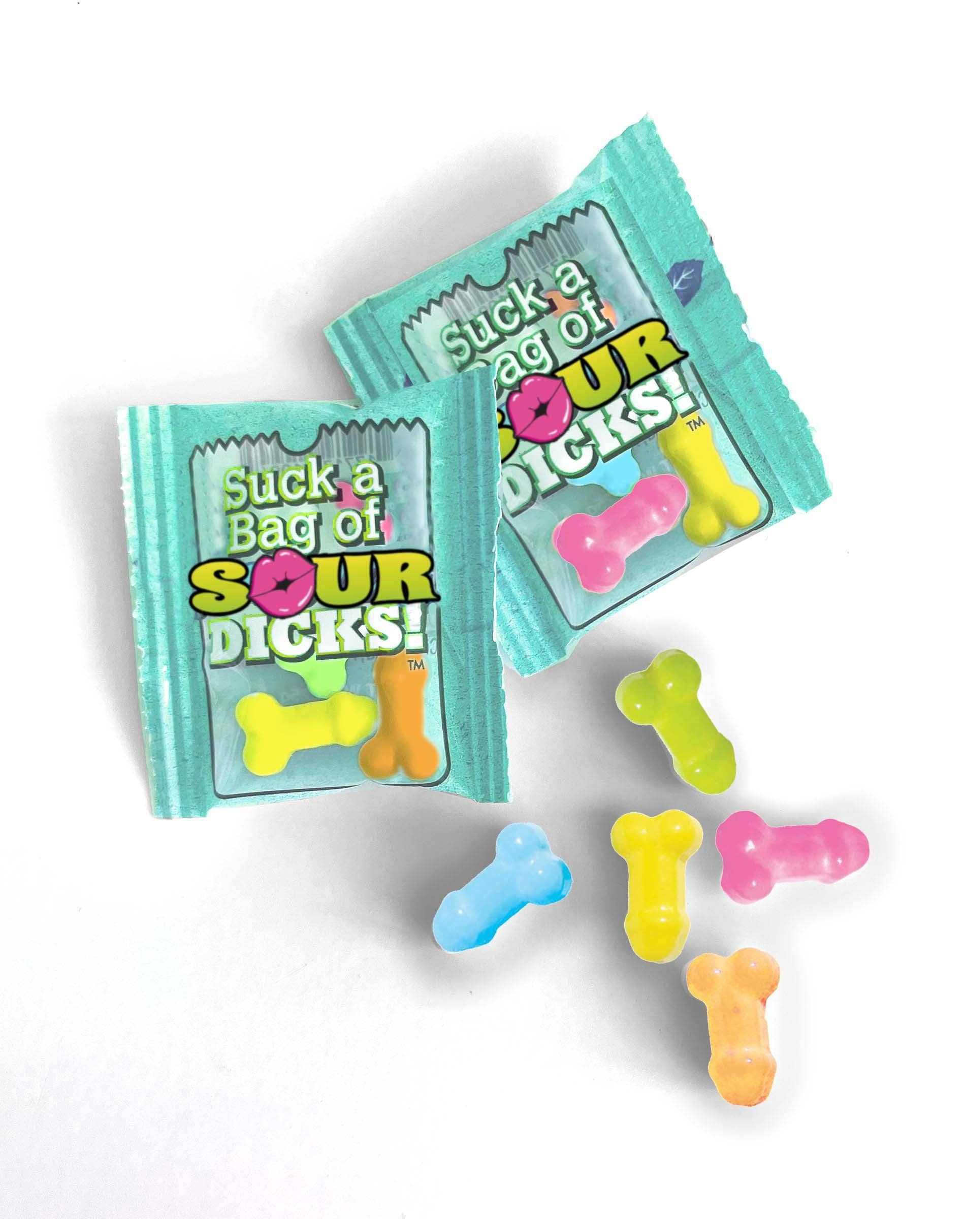 Little Genie Productions - Wholesale Hard Candy - Suck a Bag of Sour Dicks- Bag of 251