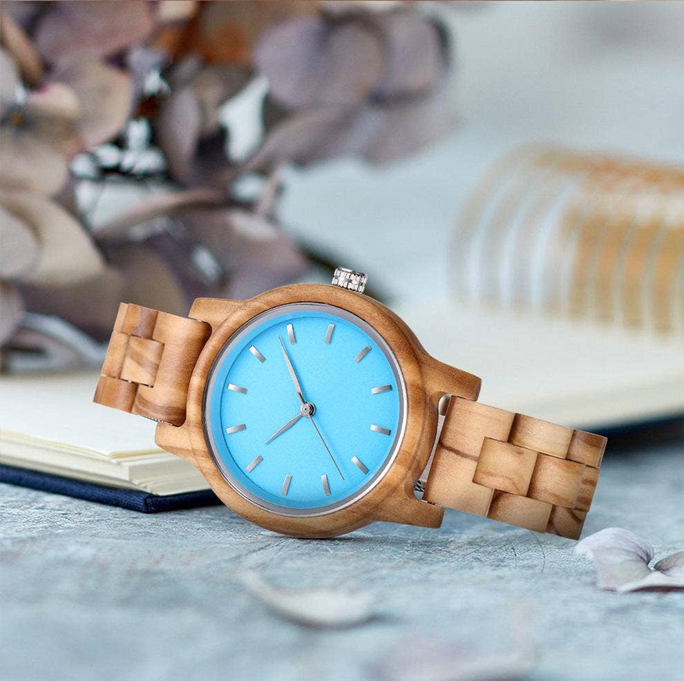 WoodWristCo - Wholesale Wrist watch – Women's - Fashion Premium Green Wooden Quartz Women's Watch9