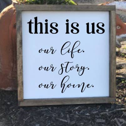This is Us Wood Sign, Bedroom Décor, Wedding Décor for wholesale by Gray Barn Creations