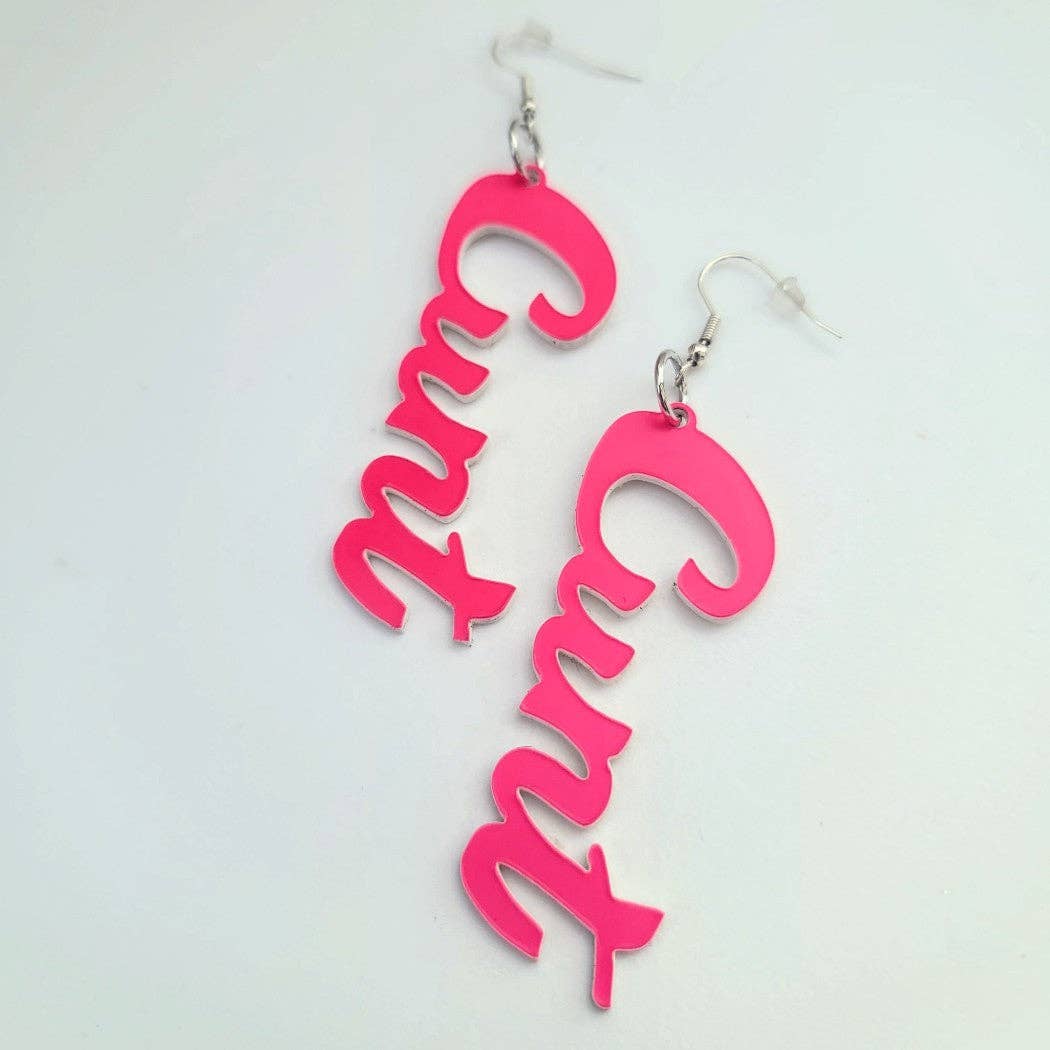 Mixtape Your Life - Wholesale Dangle Earrings - Mini Cunt Dangle Earrings0