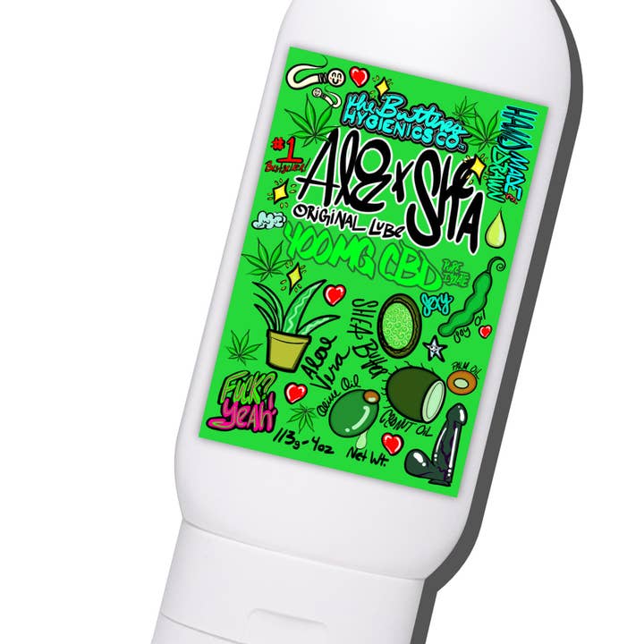 The Butters CBD Aloe X Shea Lube – Ultra-Moisturizing Hybrid Lubricant w/ CBD Isolate for wholesale by The Butters Hygienics Co.