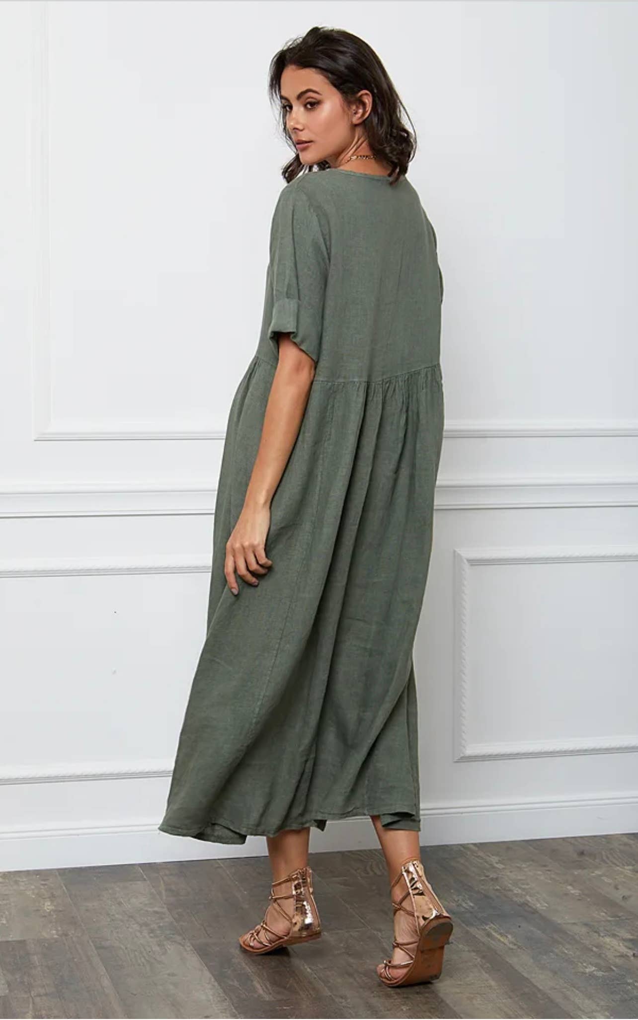 LÉA & LUC - Wholesale Dress - Women's - Long dress in 100% linen REF.714858