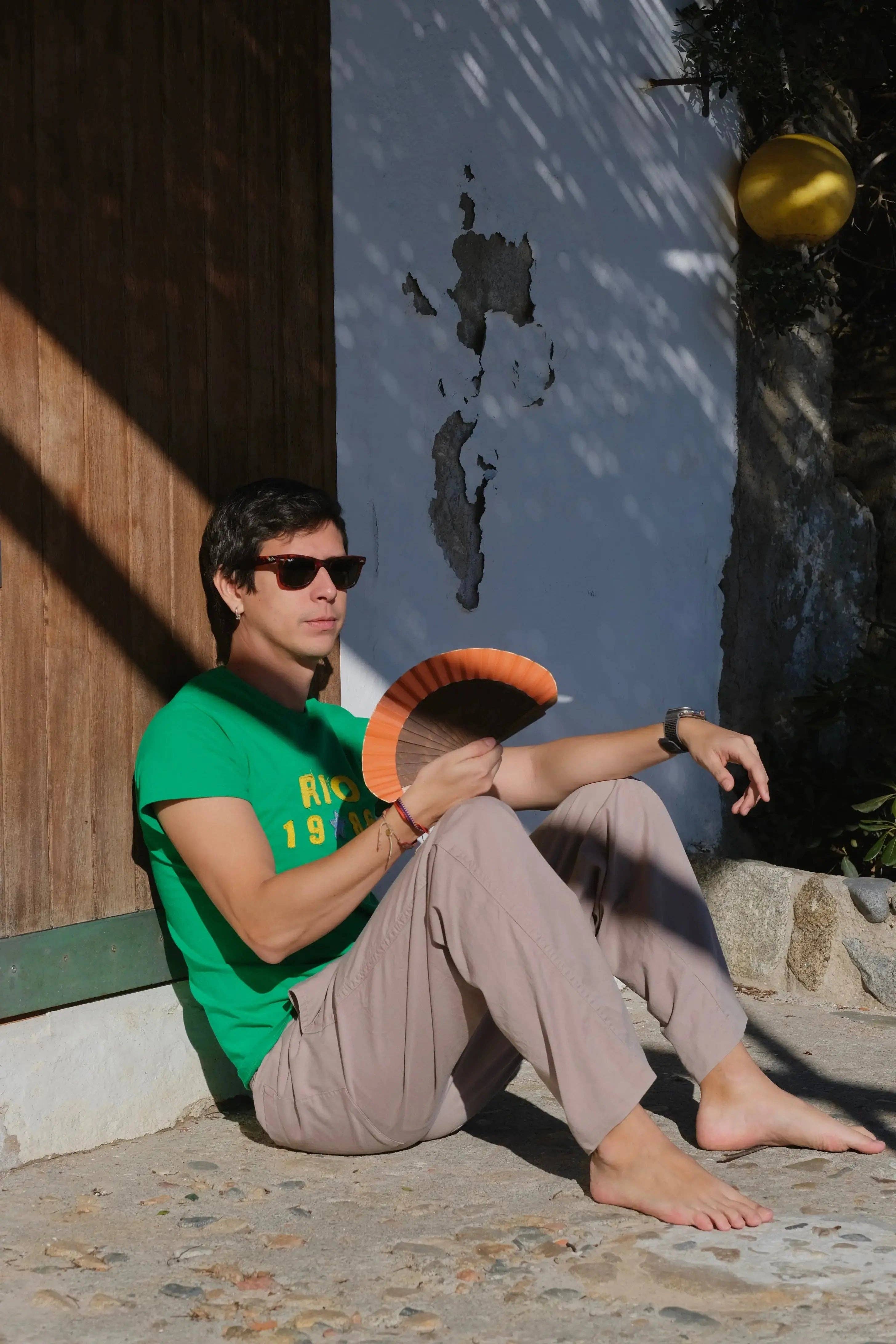 ràfega abanicos - Wholesale Handheld Folding Fan - Abanico Petitó Naranja3