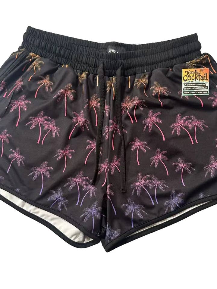 Zonsondergang Palmen Ombre Dames Shorts voor wholesale door Team Cocktail