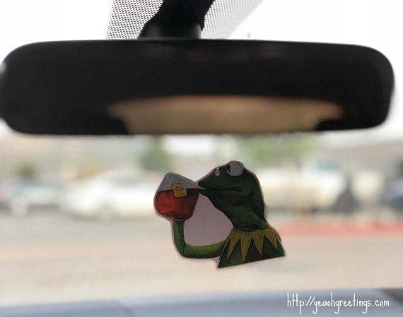 Yeaoh! Greetings - Wholesale Car Freshener - Unisex - Kermit The Frog Air Freshener, Funny Internet Meme Gift Idea1