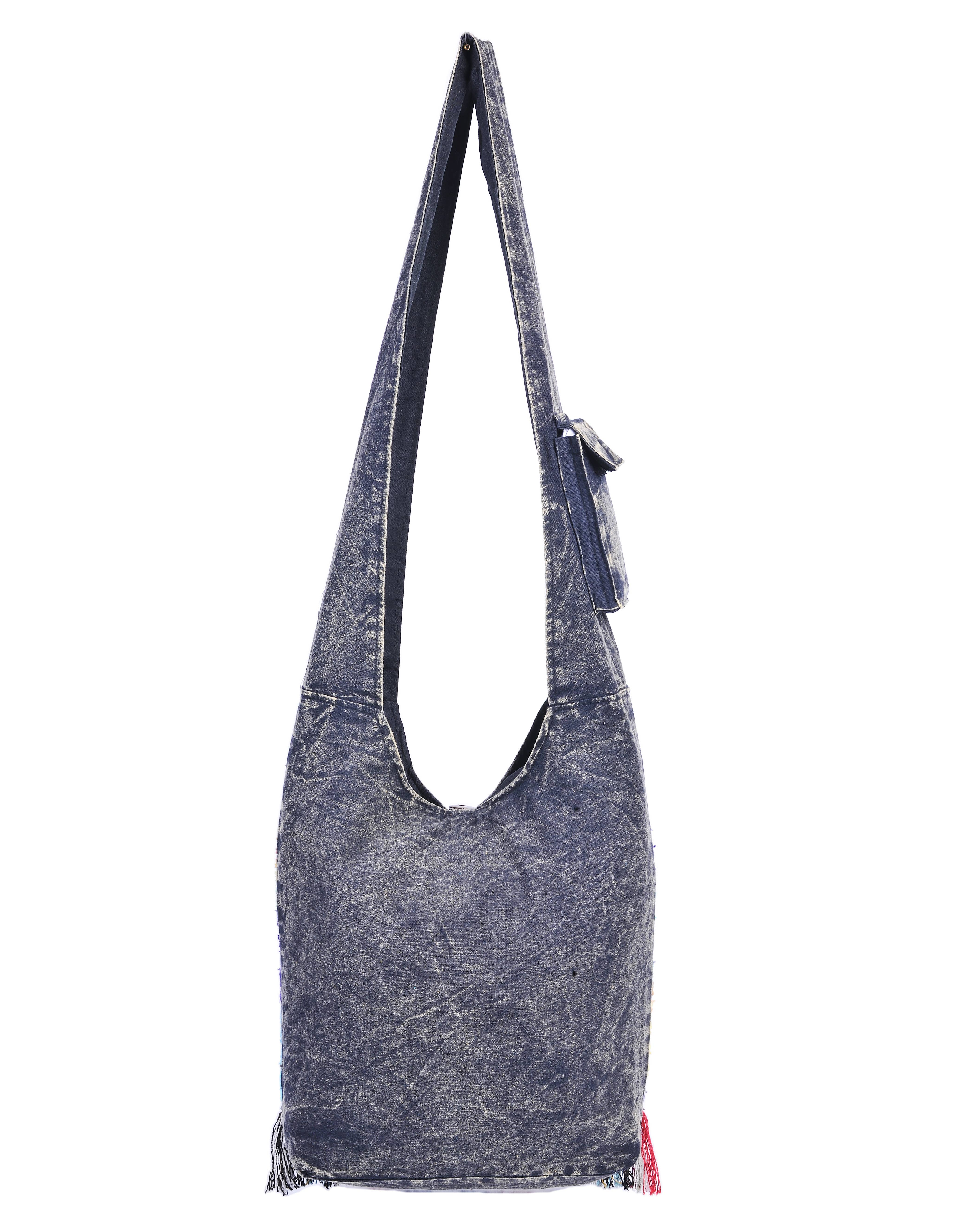 The Collection Royal / Royal Handicrafts - Vendita all'ingrosso Borsa a tracolla - Donna - Borsa Hobo a tracolla Hippie Boho ricamata a forma di fungo in cotone3