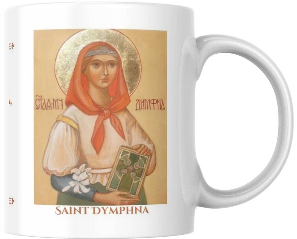 Sal Et Lux - Wholesale Coffee Mug - Saint Dymphna Sacred Religious Catholic Ceramic Coffee Mug
