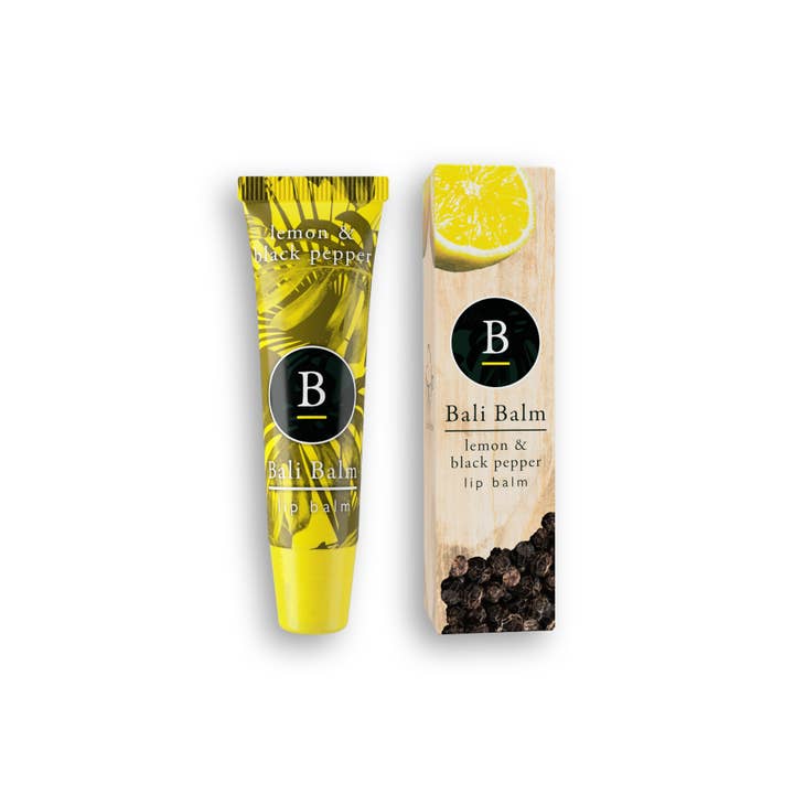 Shea Butter Lemon & Black Pepper Lip Balm | Small Gift for wholesale by Bali Balm