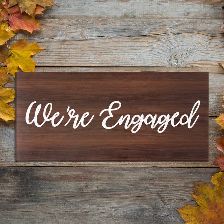 JennyGems – wholesale Sign – We're Engaged - Wooden Engagement Sign6