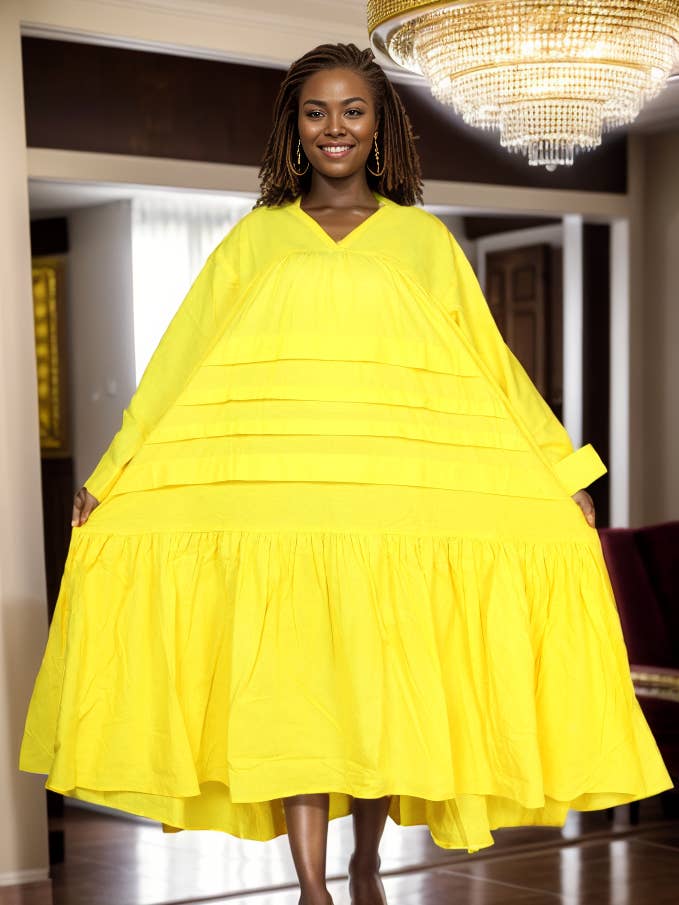 7580 Women's Solid Color Long Sleeves Tunic Dress - One Size for wholesale by KaraChic