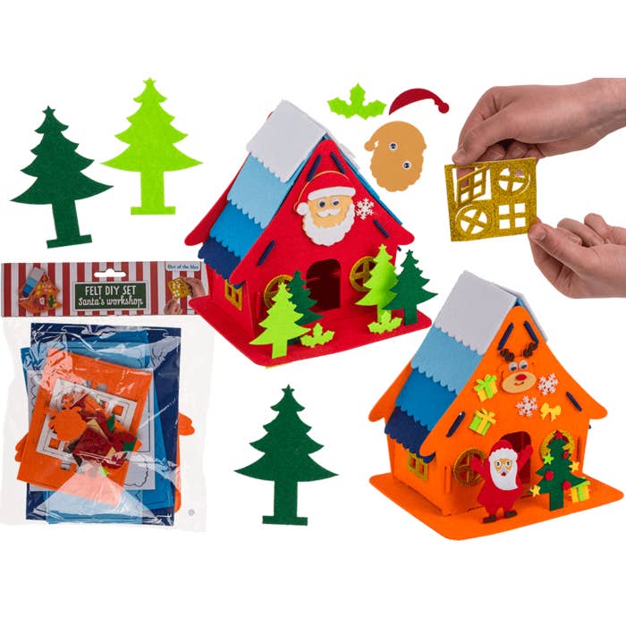Out of the blue KG – Großhandel Bastelset – Bastelset, Santa's Workshop, Bastelfilz, 2-fach sortiert