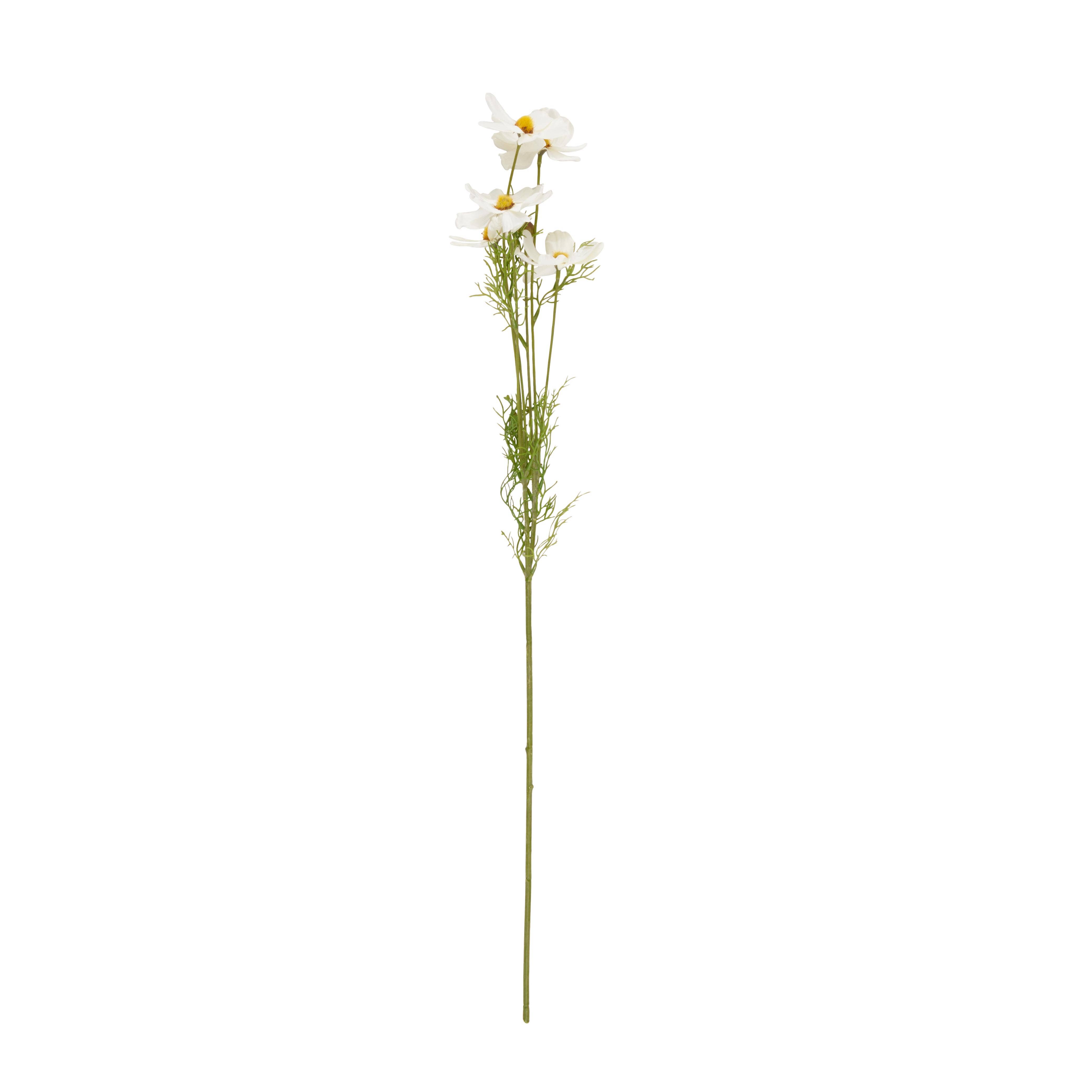 Deco Marché - Wholesale Artificial Flowers - Traditional White Faux Artificial Flower Stem Set1