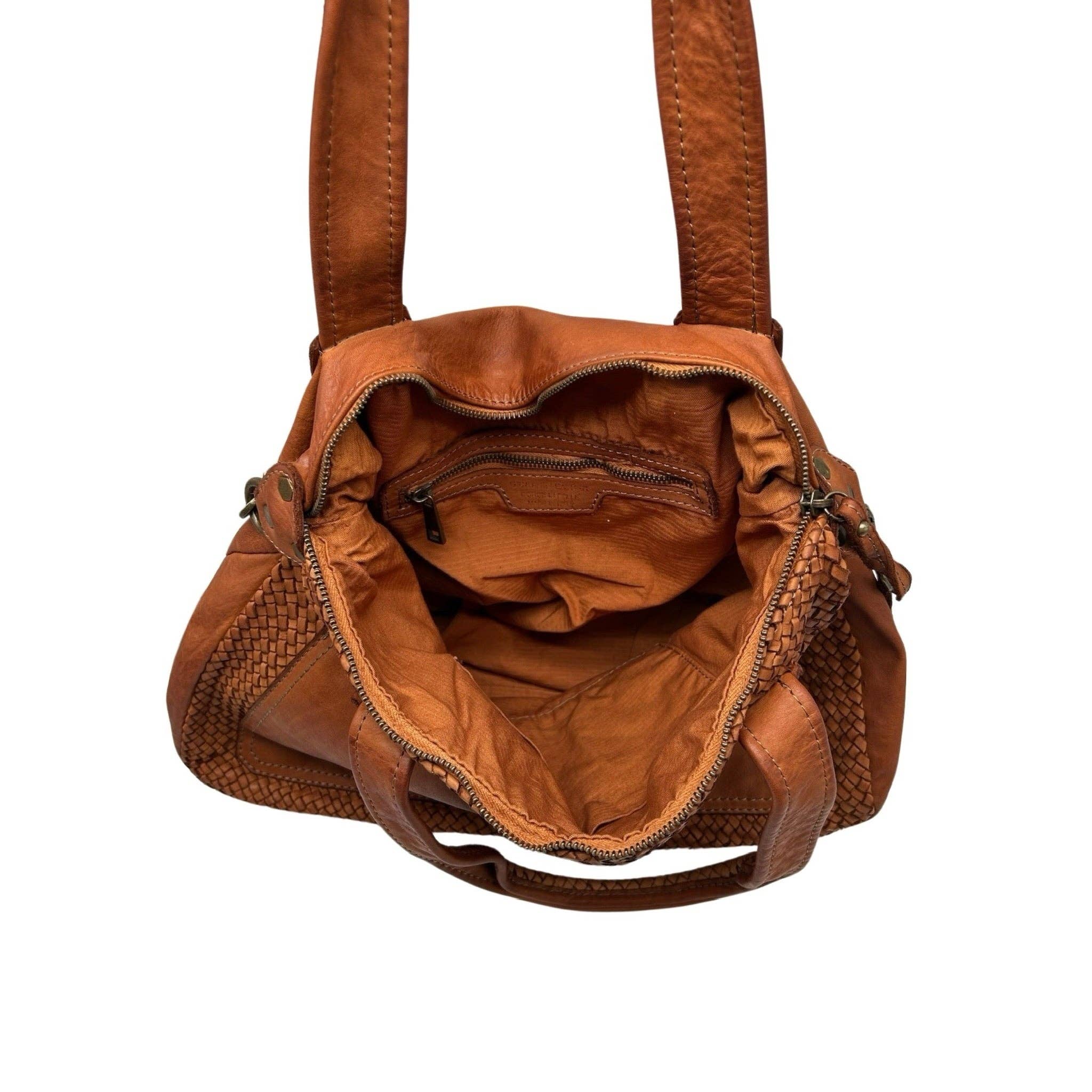 Louisa lee - Wholesale Shoulder Bag - Women's - TAMARA LARGE 2 POCKET WASHED LEATHER SHOULDER BAG3