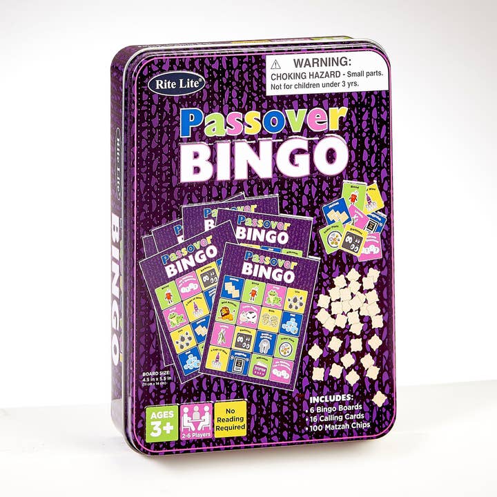 Rite lite – wholesale Board game – Passover Game,"Bingo", 6 Boards, 5.25"X7.25",Colle