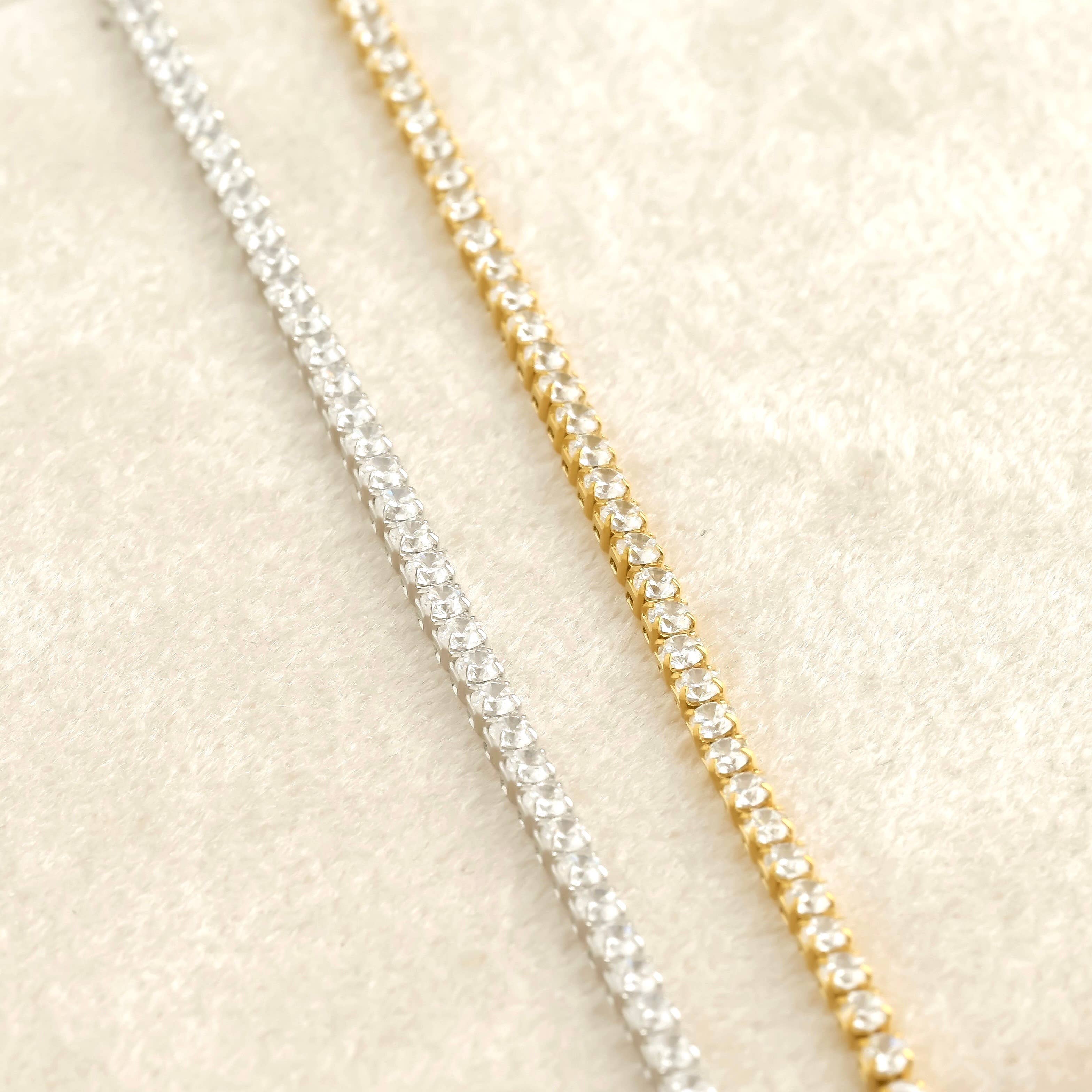 Blueyejewelry - Wholesale Link & Chain Necklace - Tennis Chain Necklace - Waterproof 18k Gold Diamond Choker8