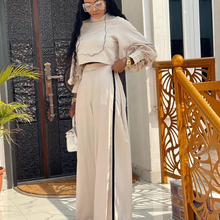 Gaia Fashion Inc - Wholesale Top & Pant Set (NOT Loungewear) - Women's - HK6659-Women Two Piece Top and Pants Clothes Suit Set5