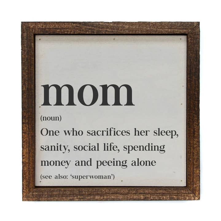 6x6 Mom Noun Mothers Day Gift Sign - Gift For Moms and other Purchase Wholesale mother's day cards. Free Returns & Net 60 Terms on Faire trending on Faire.