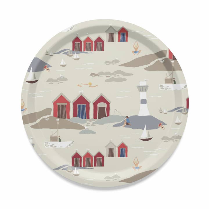 Kust Beige Rund Bricka för wholesale av Arvidssons Textil