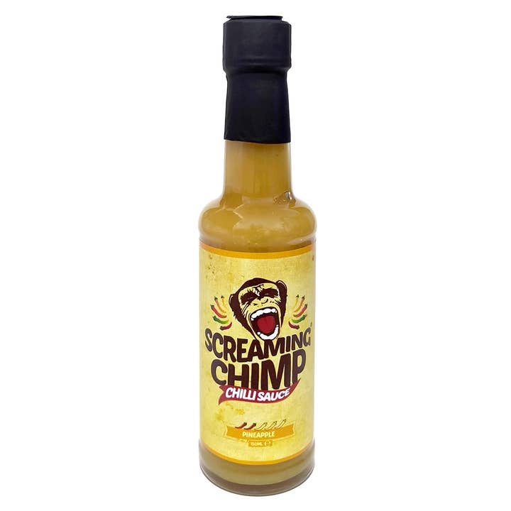 Pineapple Chilli Sauce 150ml/5oz for wholesale by Screaming Chimp Chilli Sauce