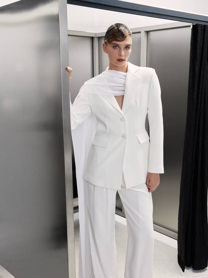 Marylebone Blazer med Chiffon for engroshandel hos NAZLI CEREN