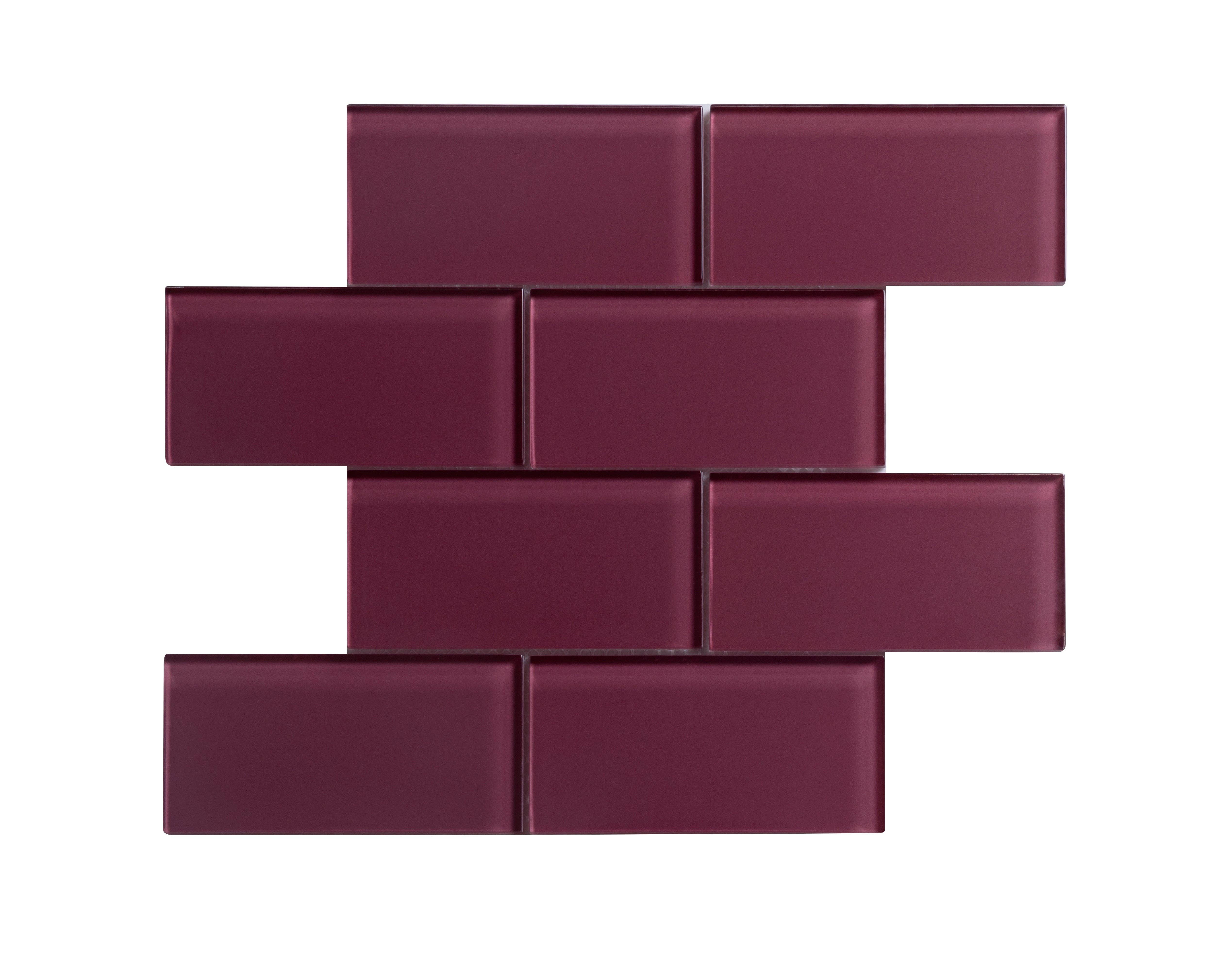 WS Tiles - Vente Carrelages muraux - Carreau de mosaïque en verre de 3" x 6", dosseret pour cuisine et salle de bain - 5 pieds carrés par carton65