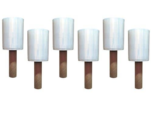 Tapix - Wholesale Craft Tool - Industrial Grade Stretch Film Hand Roll Stretch Wrap  5" X 1000 Feet Strong 80 Gauge with Extended Handle3