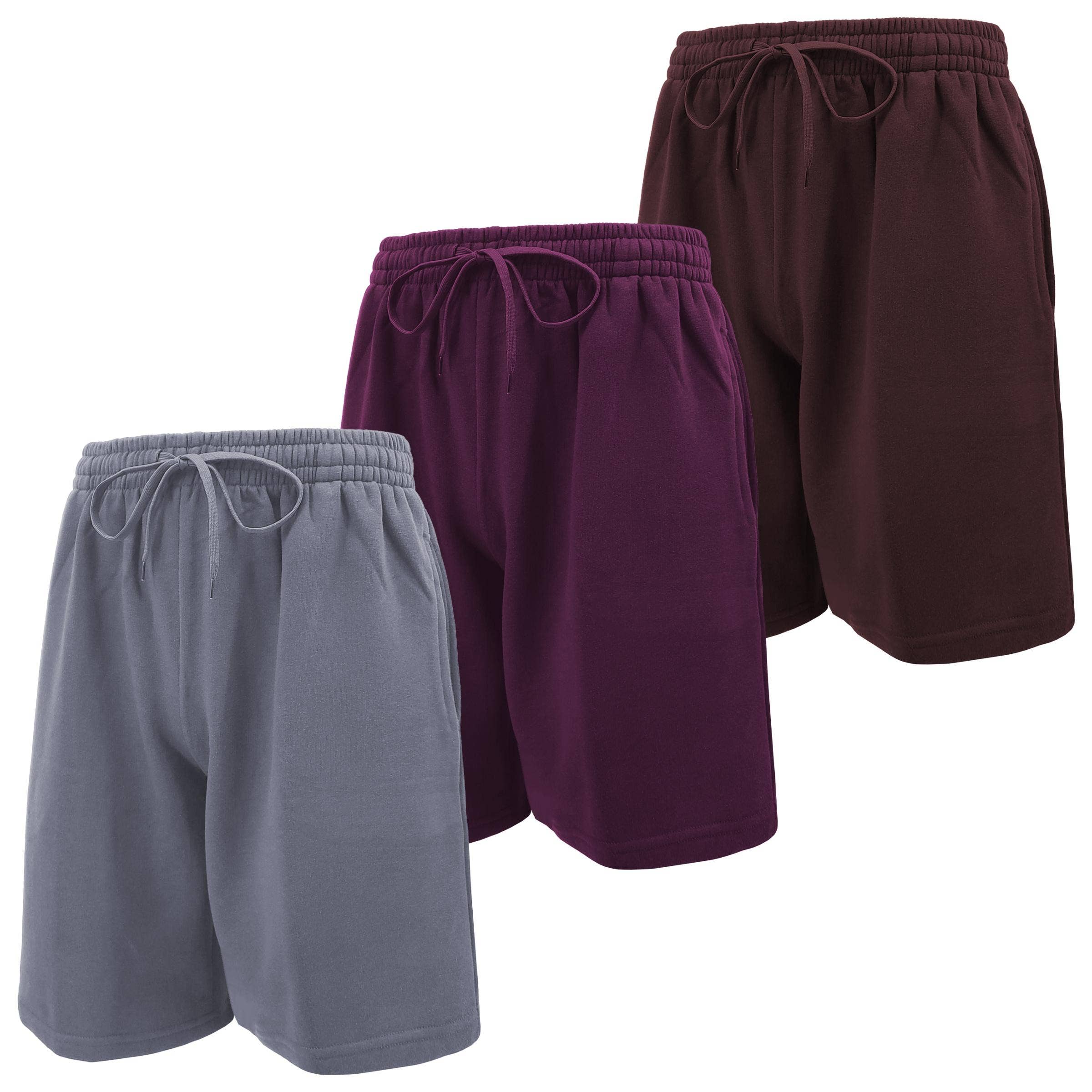 I-Wear Brands - Wholesale Athletic Shorts - Men's - 3 Pack Men's Cotton Fleece Drawstring Shorts9