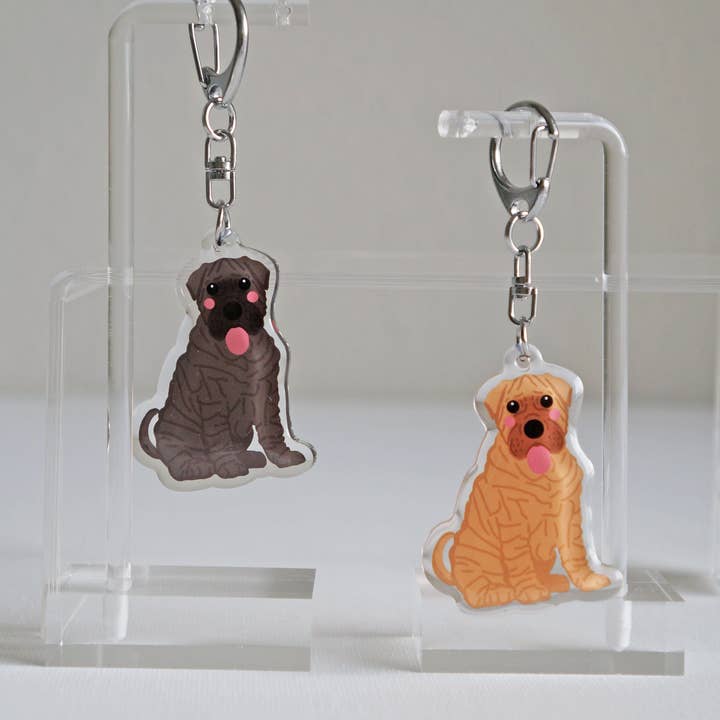 kiwi & WILLOW - Wholesale Keychain - Unisex - Shar Pei Epoxy Keychain2