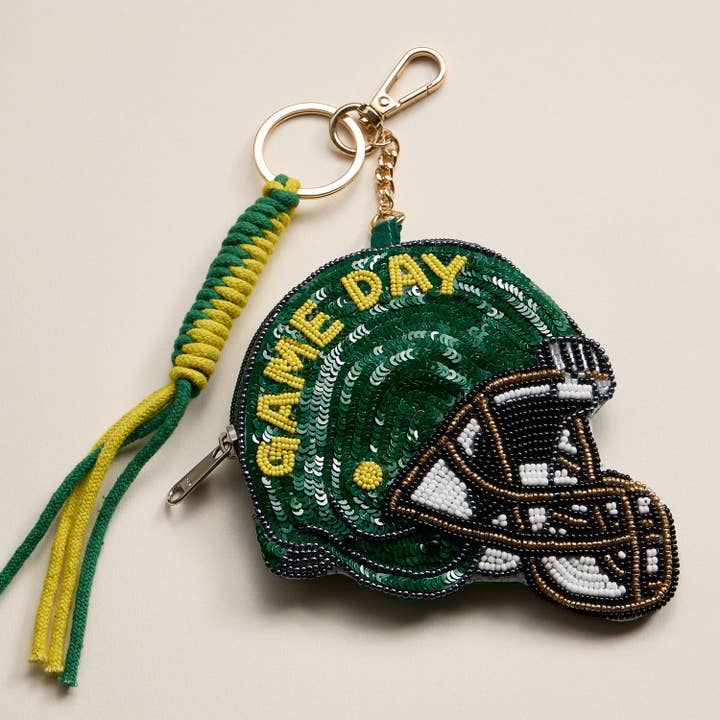 Frem - Wholesale Keychain - Women's - Game Day Beaded Helmet Keychain Pouch – Team Colors19