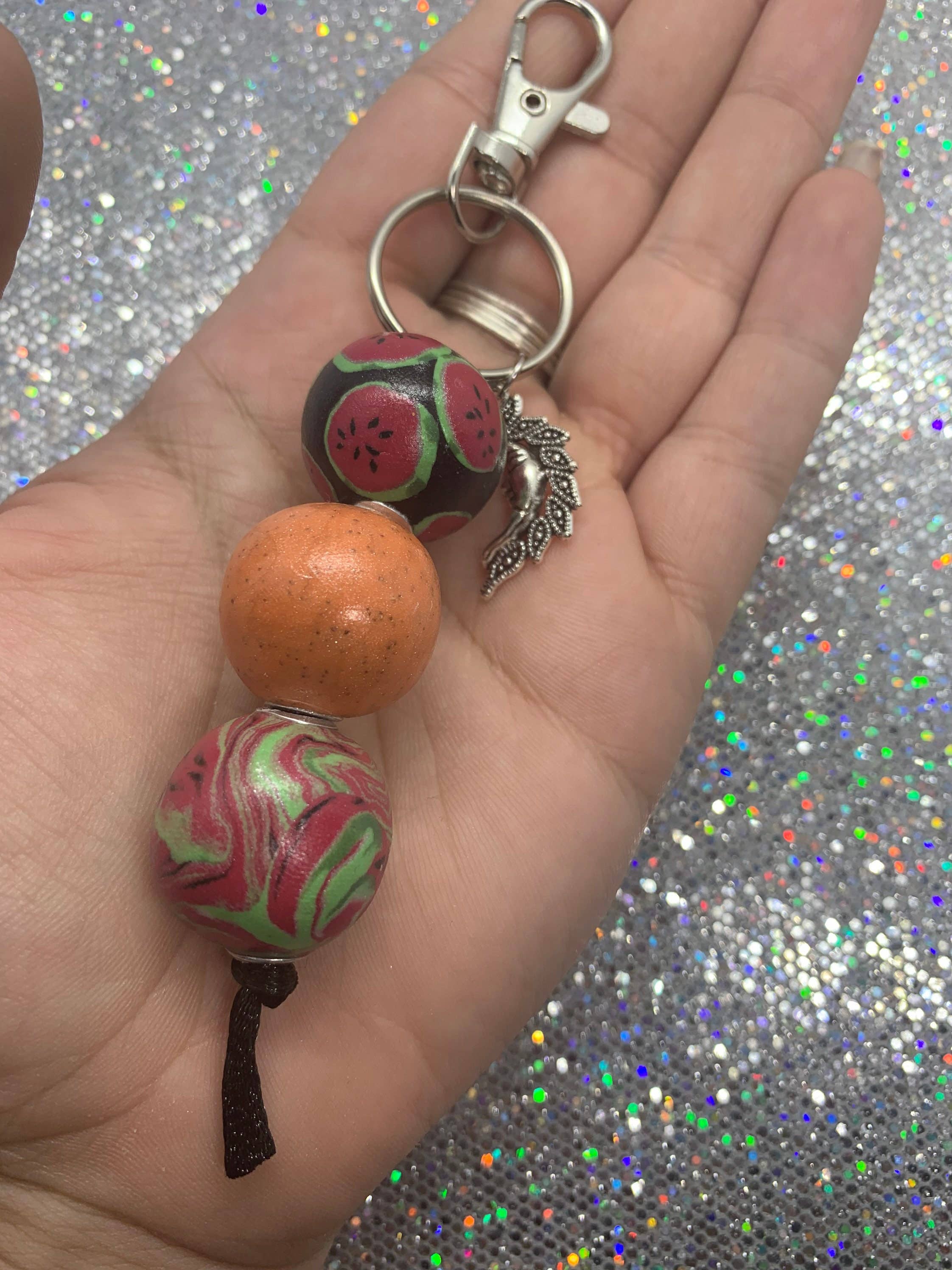 StayTay Store – wholesale Keychain – Women's – Summelon | Polymer Clay Keychain | Purse Accessory | Zipper Pull  | Keychain For Purse | Backpack Zipper Keyring2