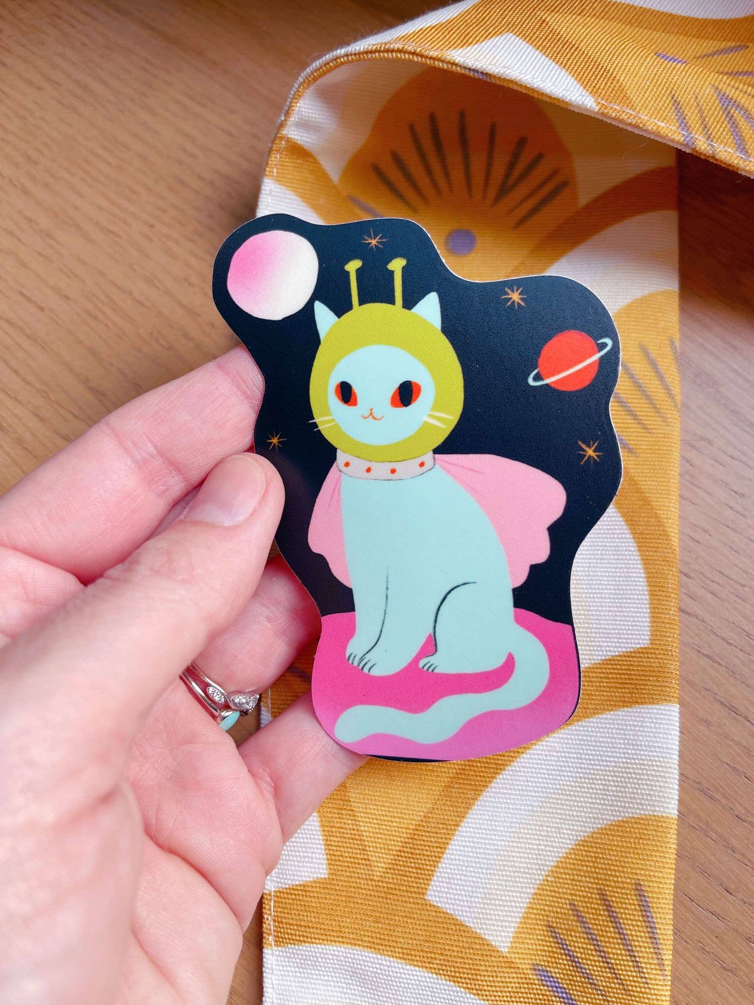 Bunny Dee - Venta al por mayor Pegatina - Adhesivo de vinilo impermeable mate Space Cat1