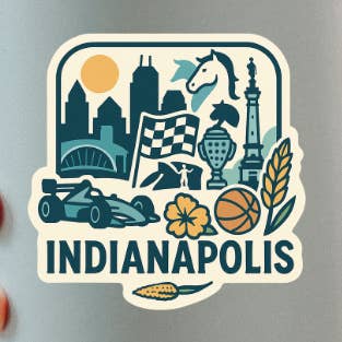 Indianapolis Icon Sticker for wholesale by Kase Wear