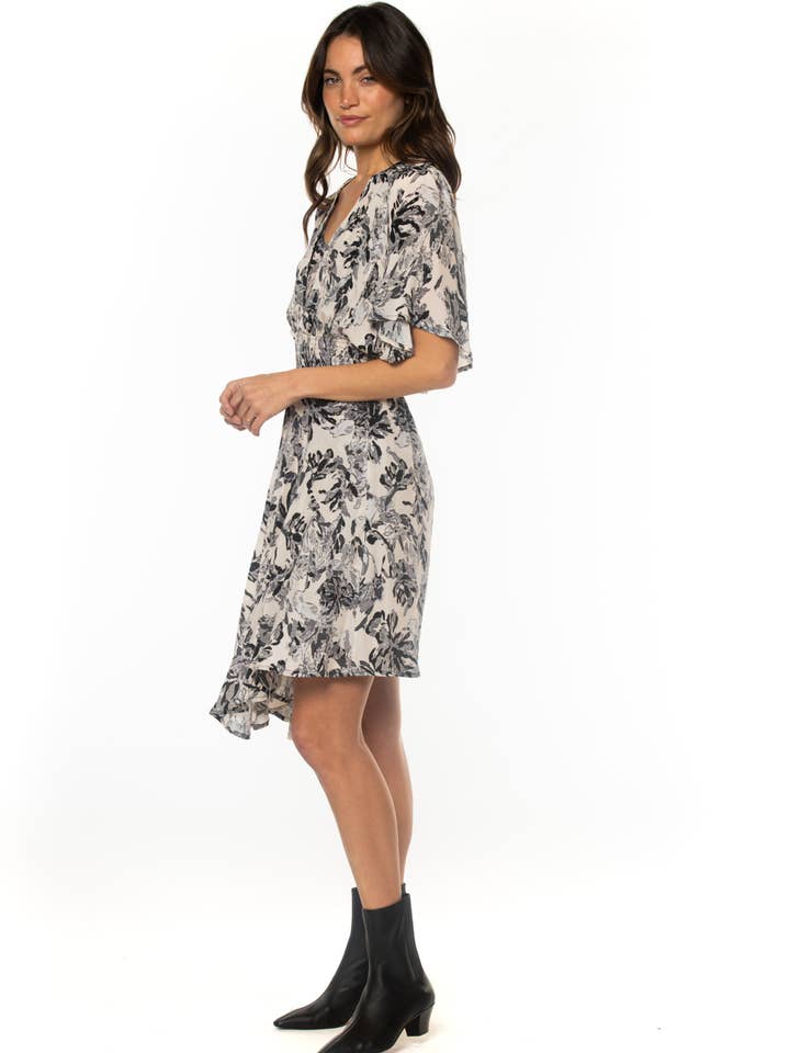 CHARCOAL DIANA V DROP DRESS for wholesale on Faire2