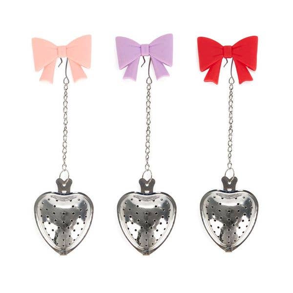 Infusore per tè Coquette in acciaio inox, esposizione da 12 pezzi, colori assortiti per la vendita all'ingrosso da parte di Balvi