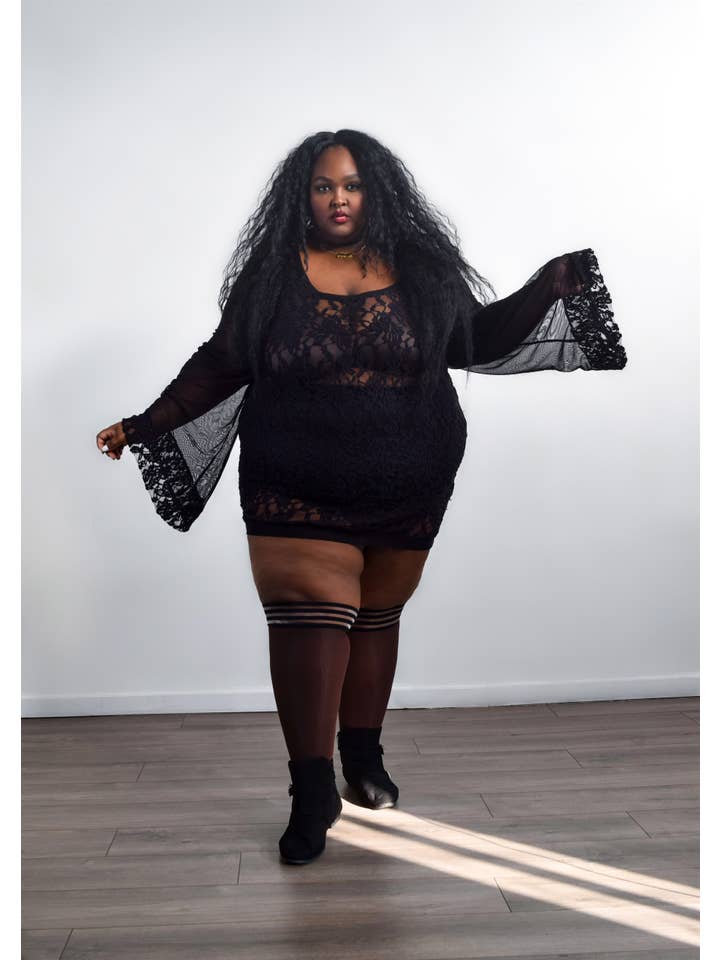 Kix'ies - Wholesale Stockings - Women's - Hosiery- Autumn Brown Opaque Thigh-Highs Stockings8