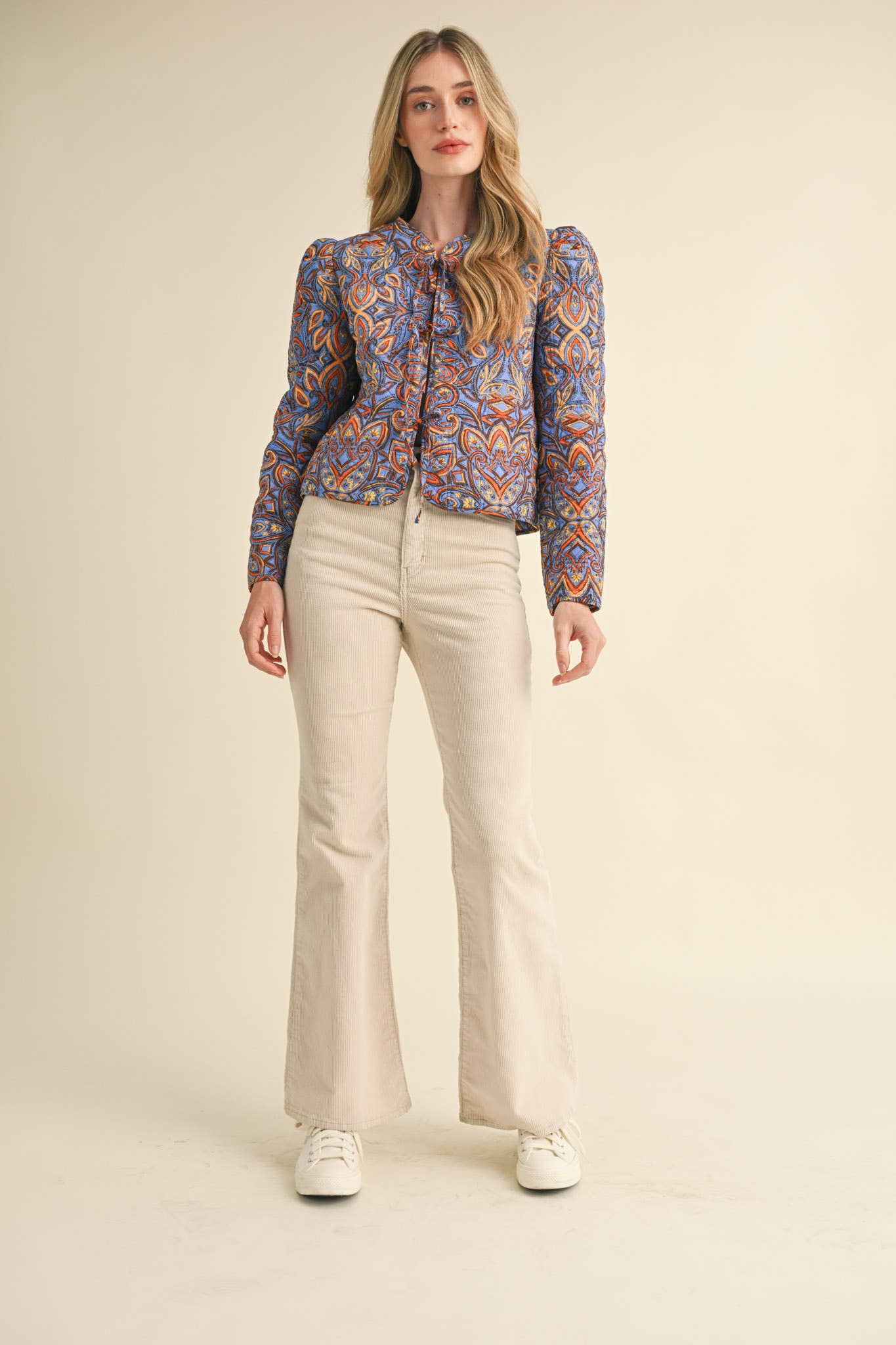 &MERCI - Wholesale Jacket - Women's - EXCLUSIVE PRINT QUILTED PAISLEY PRINT JACKET MJK363417