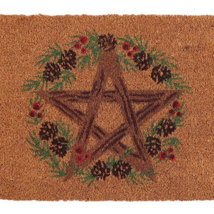 Something Different Wholesale - Wholesale Door Mat - Natural Winter Solstice Pentagram Doormat2