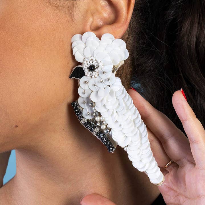 ACUS - Wholesale Dangle Earrings - White Cockatoo Earrings1