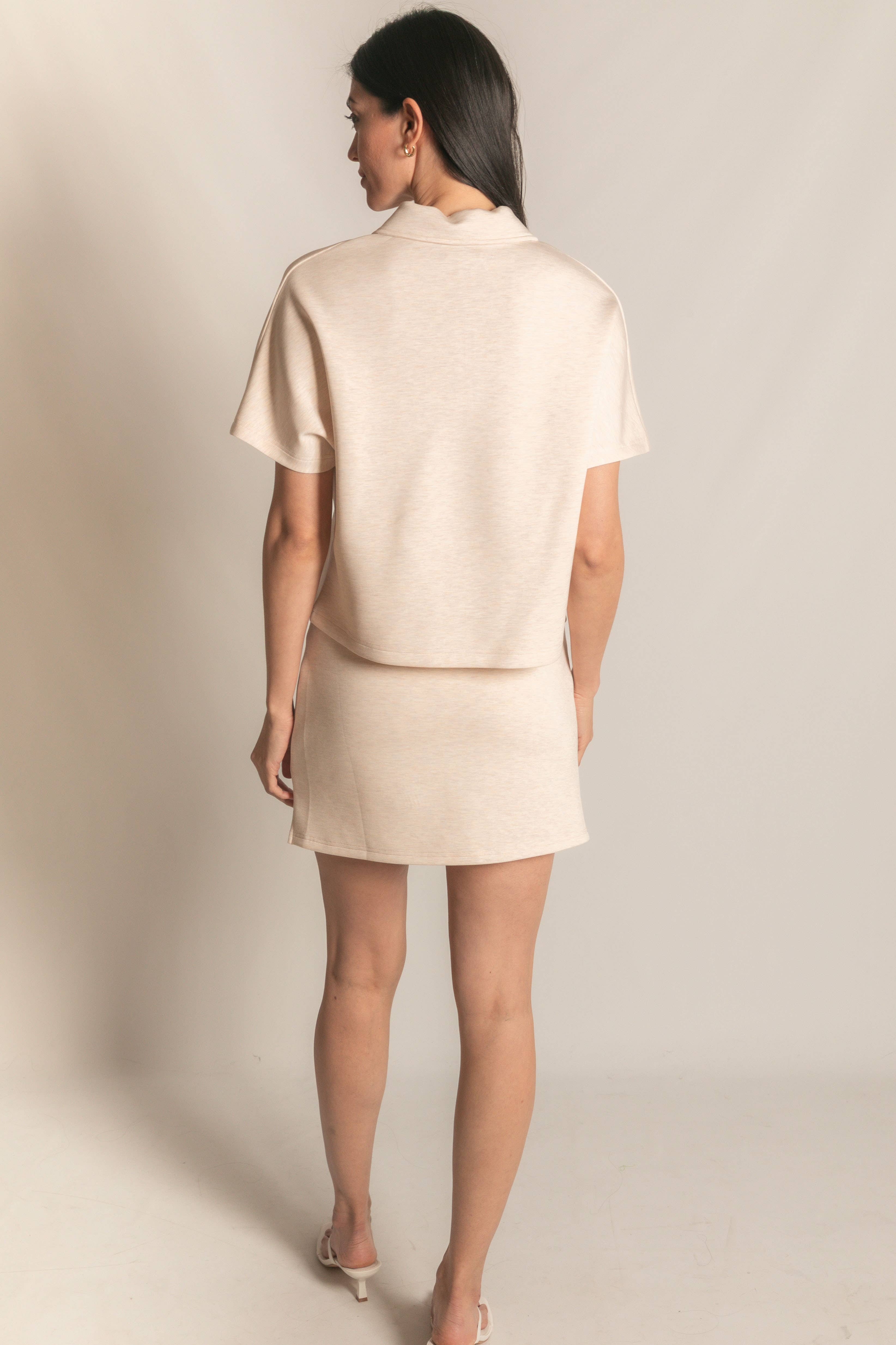 P. CILL - Wholesale Knit Top - Women's - P. CILL Butter Modal Short Sleeve Quarter Zip Top56