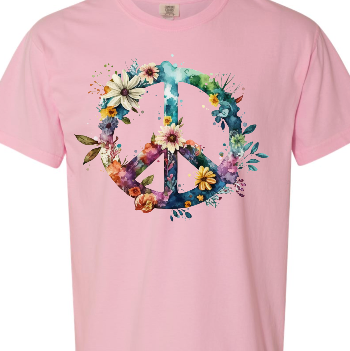 Kiki's Boutique - Wholesale Screen Printed T-Shirt - Women's - Peace Sign Comfort Color Tee8
