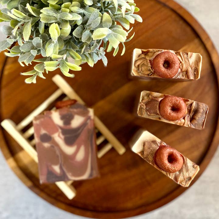 Apple Cider Donut Artisan Cold Process Soap for wholesale by Harvest Soap Company