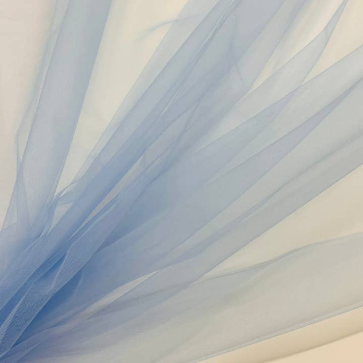 Mond Lace Textile - Wholesale Fabric - PERI BLUE Soft Tulle 60"2