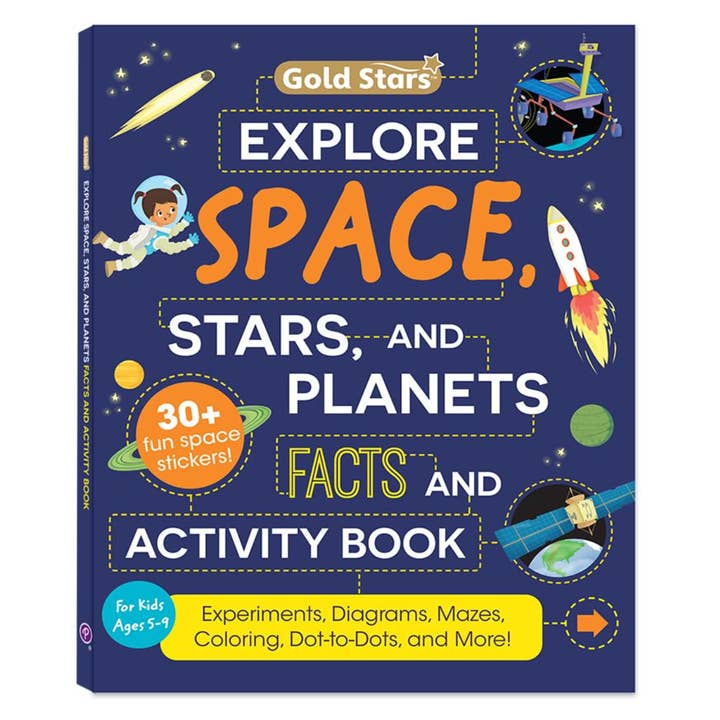 Space, Stars, and Planets: Facts and Activity Book for Kids for wholesale by Cottage Door Press