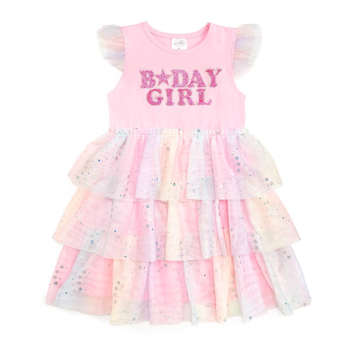 Sweet Wink - Wholesale Dress - Kids - Birthday Girl Fairy Dust Short Sleeve Tutu Dress - Kids