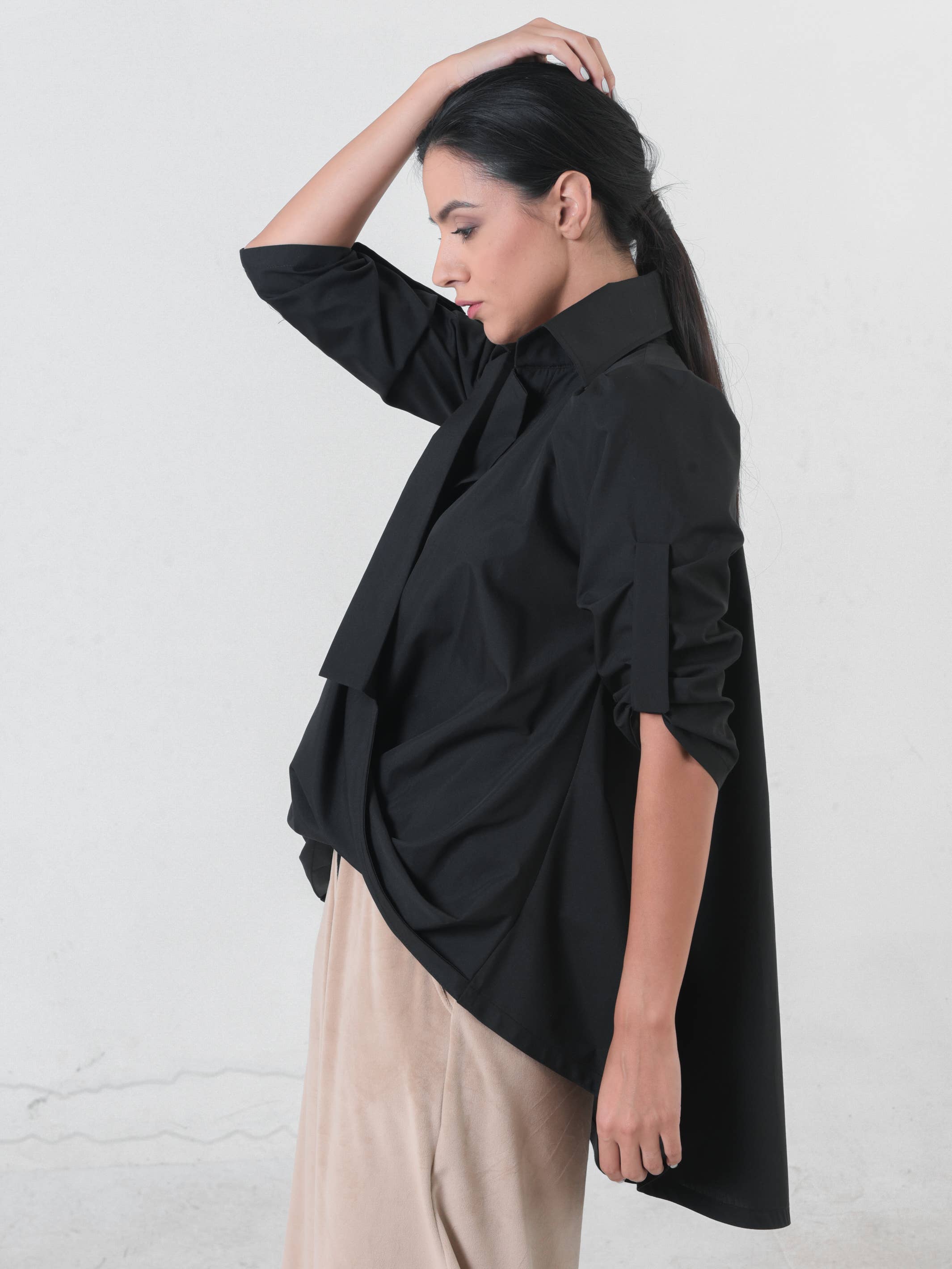 Metamorphoza - Wholesale Tuniek - Dames - Oversized shirt met riem6