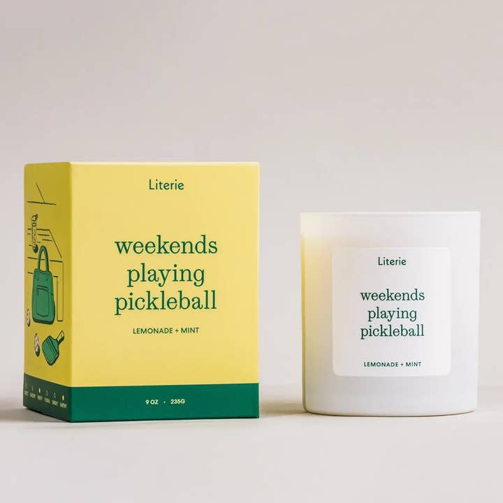 Literie - Wholesale Jar/Filled Candle - Weekends Playing Pickleball