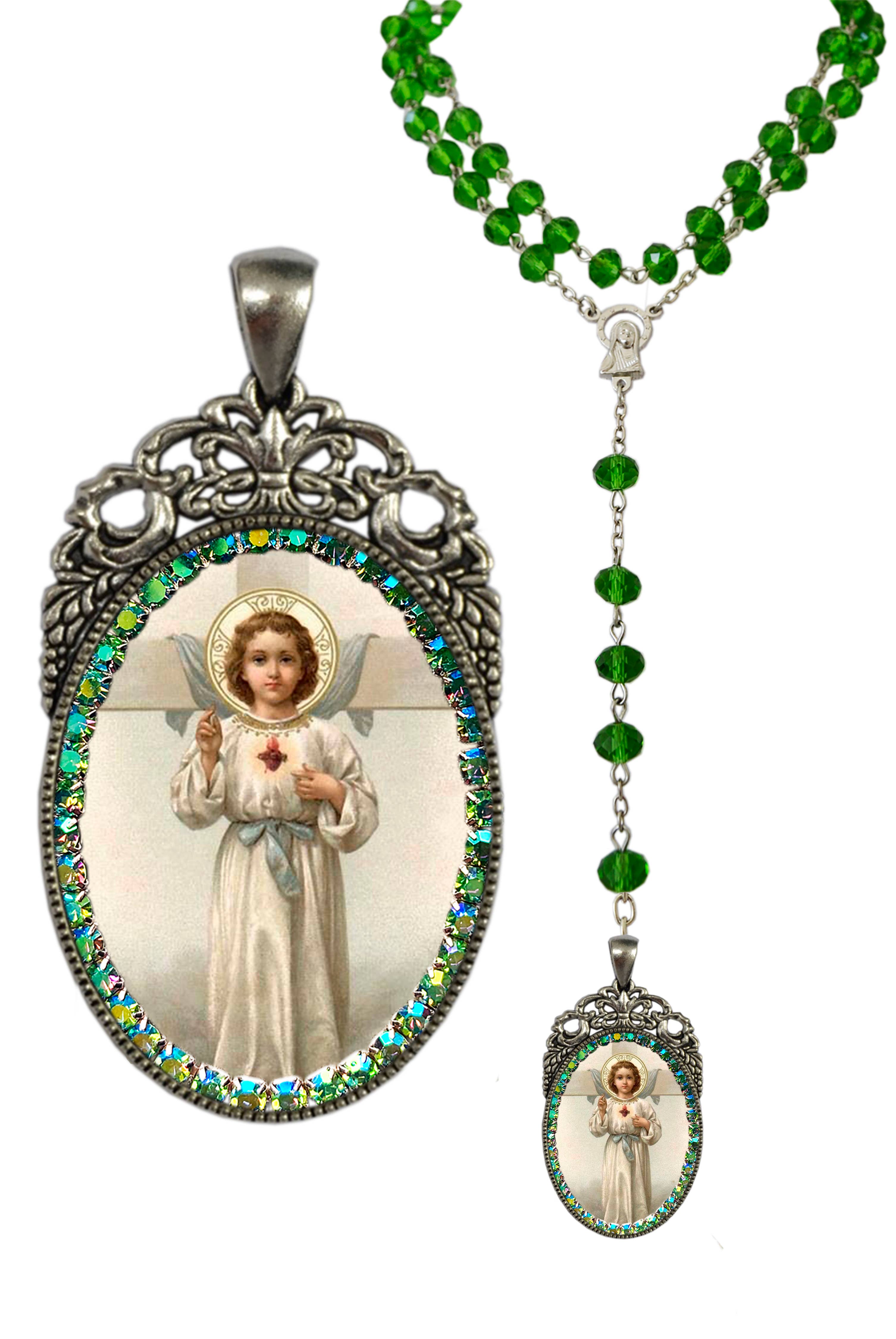 MariaSantissimaShop - Wholesale Prayer Beads Necklace - Child Jesus Miraculous Divine Rosary2