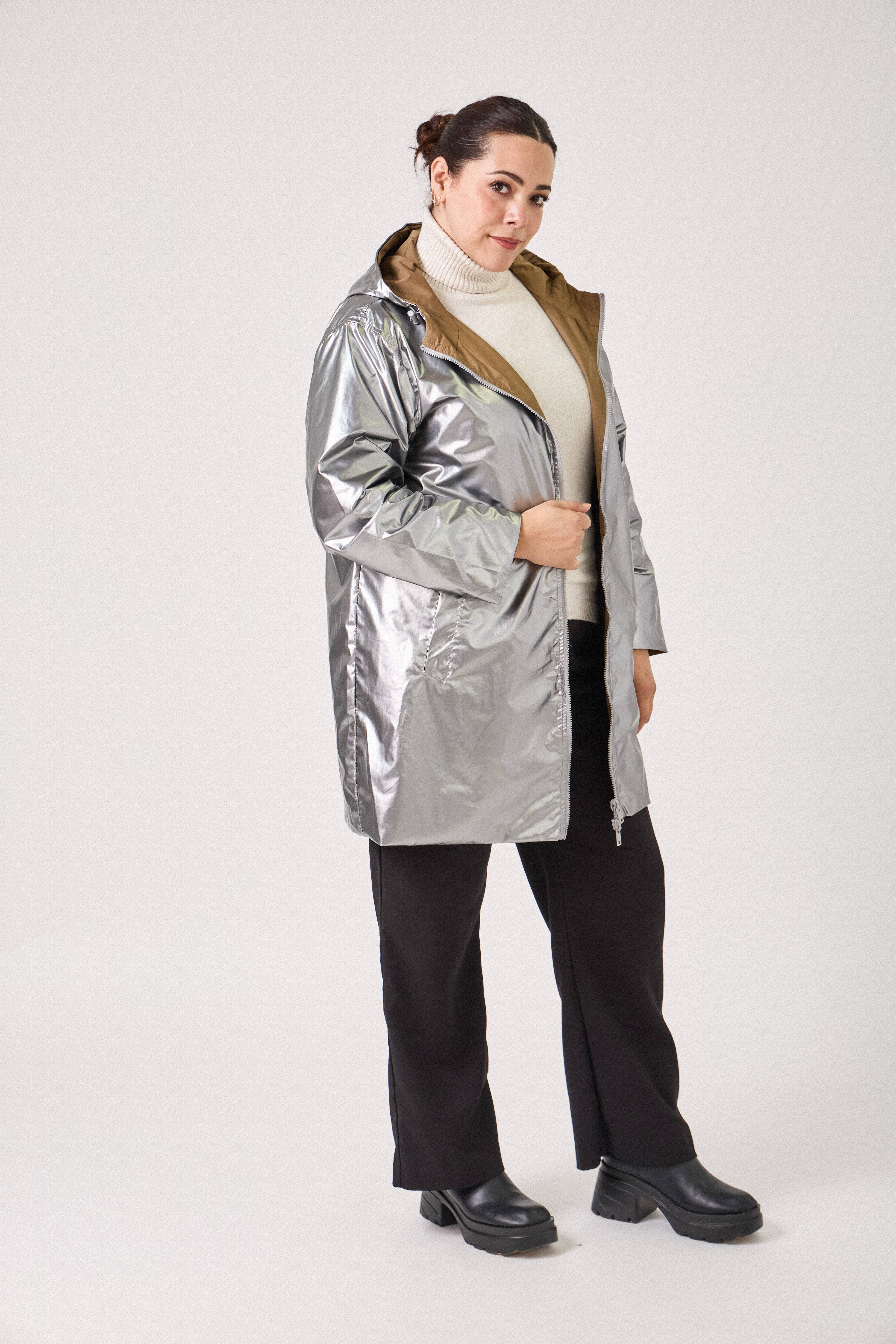 Escandelle Paris - Wholesale Parka - Women's - Mid-length reversible parka - Plus Sizes5