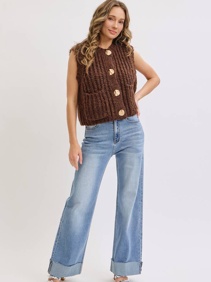 Sweet Lovely by Jen - Wholesale Knit Sweater - Women's - CHUNK SWEATER KNIT VEST 7